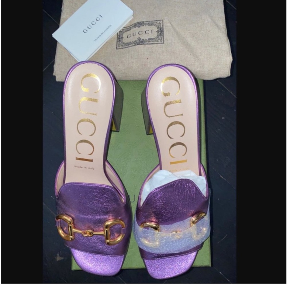Gucci Horsebit leather mules *authentic*